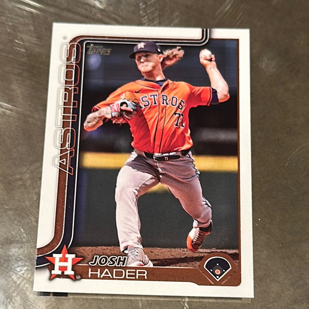 Topps Astros Card with Orange and Gray Uniform